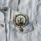 〔占星術の〕十二宮図 – ジェミニザツインズ 缶バッジ (インサイチュ)