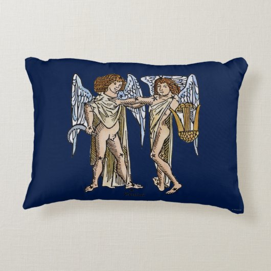 (占星術の)十二宮図: ジェミニ1482年 アクセントクッション (裏面)