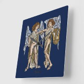 (占星術の)十二宮図: ジェミニ1482年 スクエア壁時計 (傾斜)