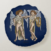 (占星術の)十二宮図: ジェミニ1482年 ラウンドクッション (裏面)