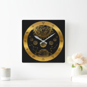 〔占星術の〕十二宮図 スクエア壁時計 (ホーム)