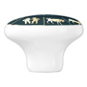 〔占星術の〕十二宮図 セラミックノブ (側面)