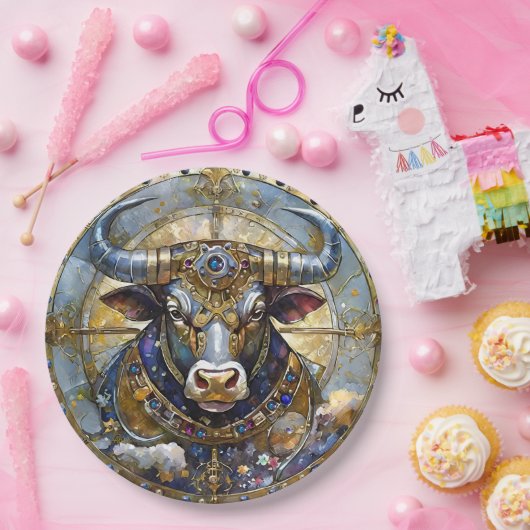 〔占星術の〕十二宮図 – タウラスザブル ペーパープレート (パーティー)