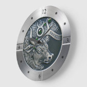 〔占星術の〕十二宮図～タウロス～天測～西星占～ ラージ壁時計 (傾斜)