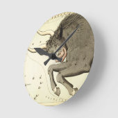 "〔占星術の〕十二宮図：タウロス"時計 ラウンド壁時計 (傾斜)