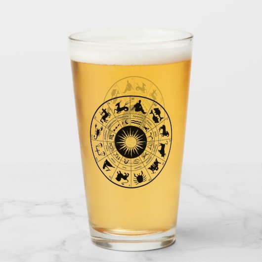 〔占星術の〕十二宮図 タンブラーグラス (ドリンク裏面)
