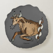 (占星術の)十二宮図: トーラス1482年 ラウンドクッション (裏面)