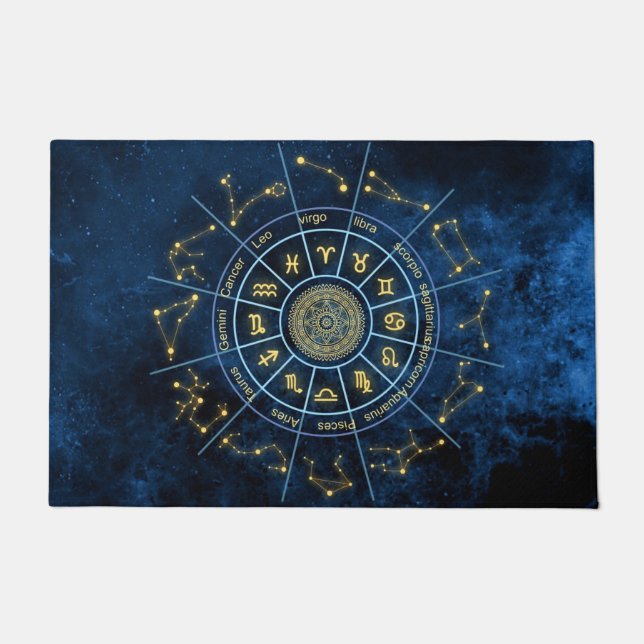 〔占星術の〕十二宮図 ドアマット (正面)