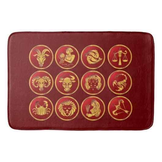 〔占星術の〕十二宮図 バスマット (正面)