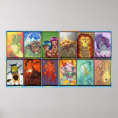 〔占星術の〕十二宮図 ポスター (正面)