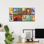 〔占星術の〕十二宮図 ポスター (ホームオフィス)