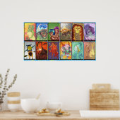 〔占星術の〕十二宮図 ポスター (キッチン)