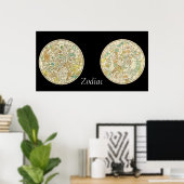 〔占星術の〕十二宮図 ポスター (ホームオフィス)