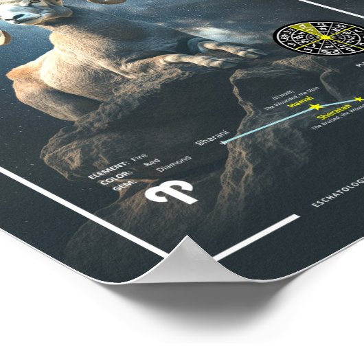 〔占星術の〕十二宮図 ポスター (角)