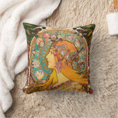 〔占星術の〕十二宮図、ミュシャ クッション (ブランケット)