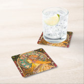 〔占星術の〕十二宮図、ミュシャ スクエアペーパーコースター (インサイチュ)