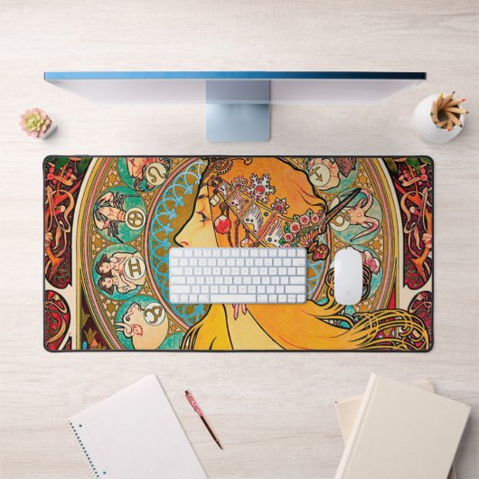 〔占星術の〕十二宮図、ミュシャ デスクマット (オフィス1)