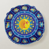 〔占星術の〕十二宮図 ラウンドクッション (裏面)