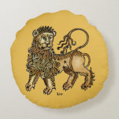 (占星術の)十二宮図: レオ1482年 ラウンドクッション (裏面)