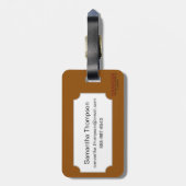 (占星術の)十二宮図: レオ1494年 ラゲッジタグ (裏面縦)