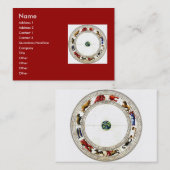 (占星術の)十二宮図 名刺 (正面/裏面)