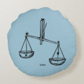 (占星術の)十二宮図: 天秤座1482年 ラウンドクッション (裏面)