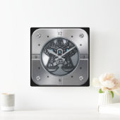 〔占星術の〕十二宮図~天秤座~天測~西洋占星術~ スクエア壁時計 (ホーム)