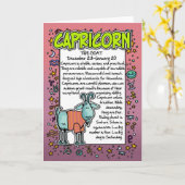 〔占星術の〕十二宮図-山羊座おもしろいファクト カード (黄色い花)