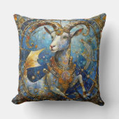 〔占星術の〕十二宮図-山羊座ザシーヤギ クッション (正面)