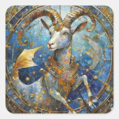 〔占星術の〕十二宮図-山羊座ザシーヤギ スクエアシール (正面)