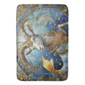 〔占星術の〕十二宮図-山羊座ザシーヤギ バスマット (正面縦)