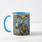 〔占星術の〕十二宮図-山羊座ザシーヤギ マグカップ (左)