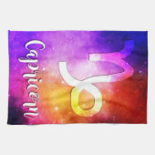 〔占星術の〕十二宮図:山羊座宇宙飴 キッチンタオル (横)