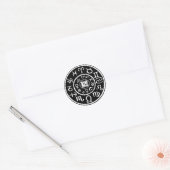 〔占星術の〕十二宮図-山羊座星座 ラウンドシール (封筒)