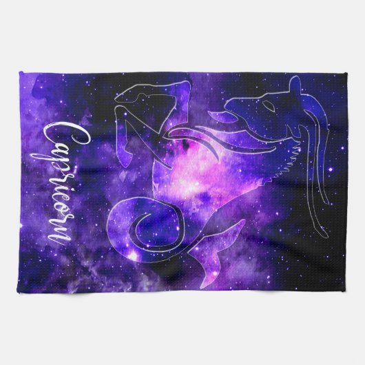 〔占星術の〕十二宮図:山羊座 キッチンタオル (横)