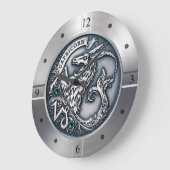 〔占星術の〕十二宮図～山羊座～天測～西洋占星術 ラージ壁時計 (傾斜)