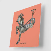 〔占星術の〕十二宮図:山羊座, 1482 スクエア壁時計 (傾斜)