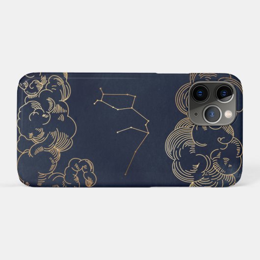 〔占星術の〕十二宮図、星占い、Aquarius Moon Sun Stars電話 Case-Mate iPhoneケース (裏面(横))