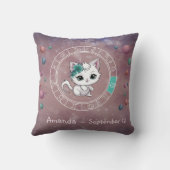 〔占星術の〕十二宮図《星座》乙女座かわいいキャットホイールプラネットアストロロジー クッション (裏面)