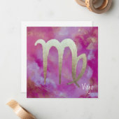 (占星術の)十二宮図: 《星座》乙女座のメッセージカード ノートカード (正面/裏面インサイチュ)