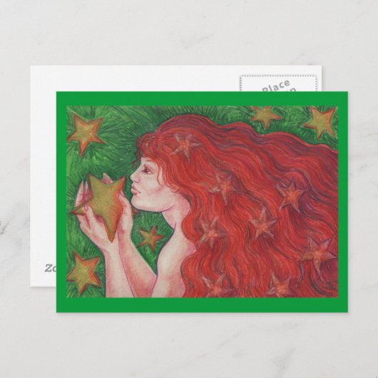 〔占星術の〕十二宮図《星座》乙女座はがき ポストカード (正面/裏面)