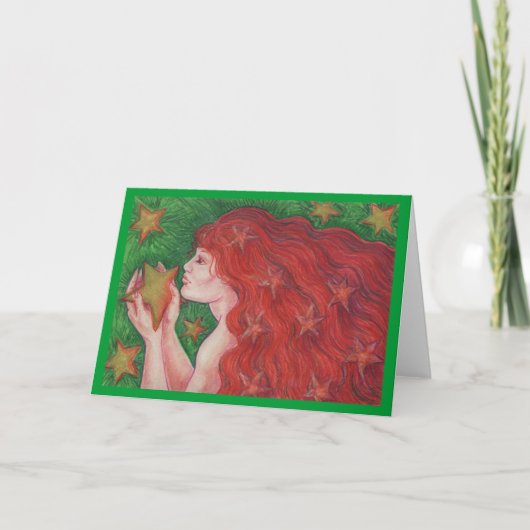 〔占星術の〕十二宮図《星座》乙女座グリーティングカード カード (正面)