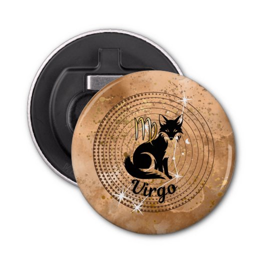 〔占星術の〕十二宮図《星座》乙女座ボトルオープナー 栓抜き (正面)