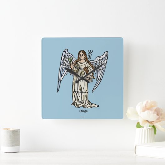 (占星術の)十二宮図: 《星座》乙女座1482年 スクエア壁時計 (ホーム)
