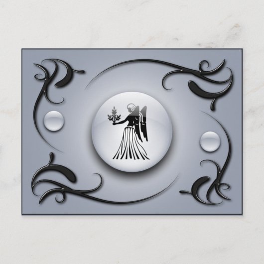 〔占星術の〕十二宮図《星座》乙女座 ポストカード (正面)