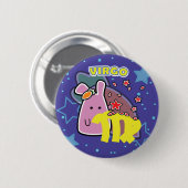 (占星術の)十二宮図- 《星座》乙女座 缶バッジ (正面&裏面)