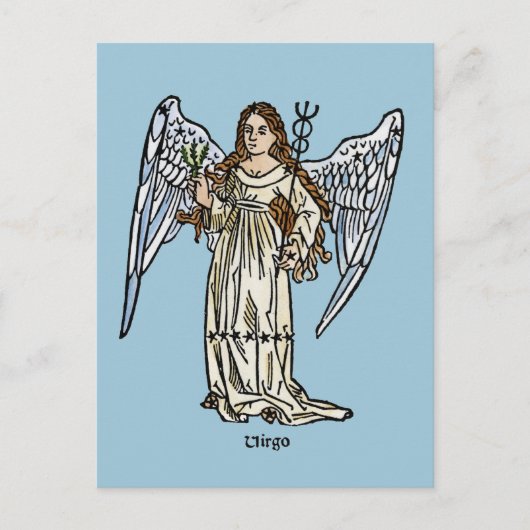 〔占星術の〕十二宮図:《星座》乙女座, 1482 ポストカード (正面)