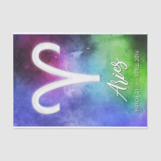 (占星術の)十二宮図: 牡羊座の日付 薄葉紙 (正面)