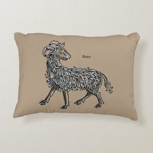 (占星術の)十二宮図: 牡羊座1482年 アクセントクッション (裏面)