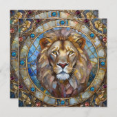〔占星術の〕十二宮図 – 獅子レオ シーズンカード (正面/裏面)
